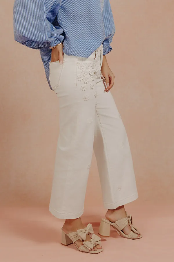 RISEN Polly Midrise Floral Embellished Wide Leg Jean sold by Impressions product image thumbnail 4