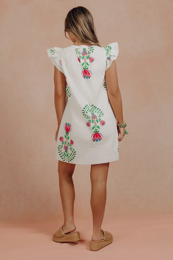 Nantucket Blooms Floral Poplin Mini Dress sold by Impressions product image thumbnail 3