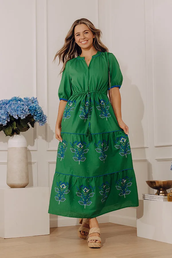Santorini Garden Floral Tiered Midi Dress sold by Impressions product image thumbnail 5