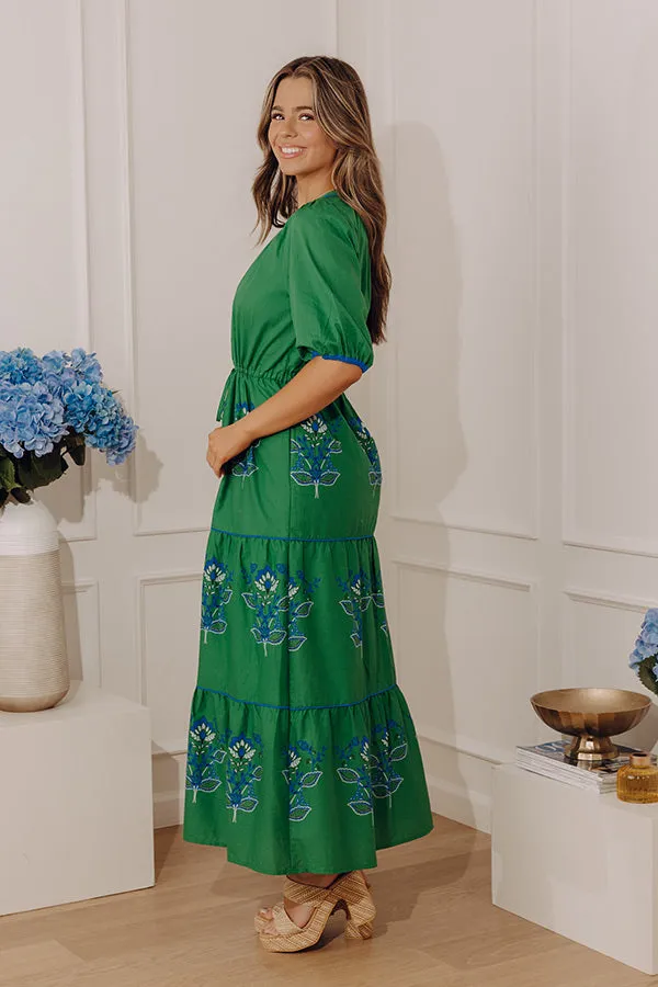 Santorini Garden Floral Tiered Midi Dress sold by Impressions product image thumbnail 2