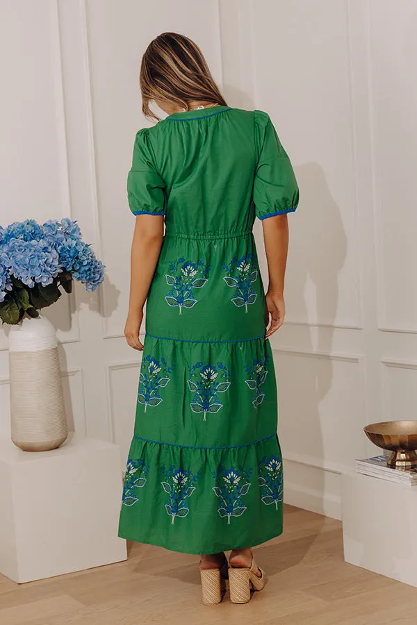 Santorini Garden Floral Tiered Midi Dress sold by Impressions product image thumbnail 3