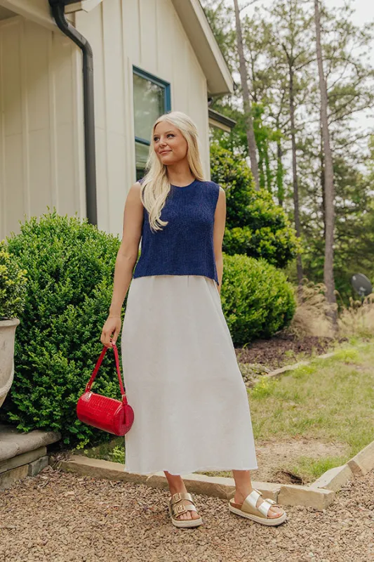 Lakehouse Muse Mixed Media Midi Dress made by Wishlist