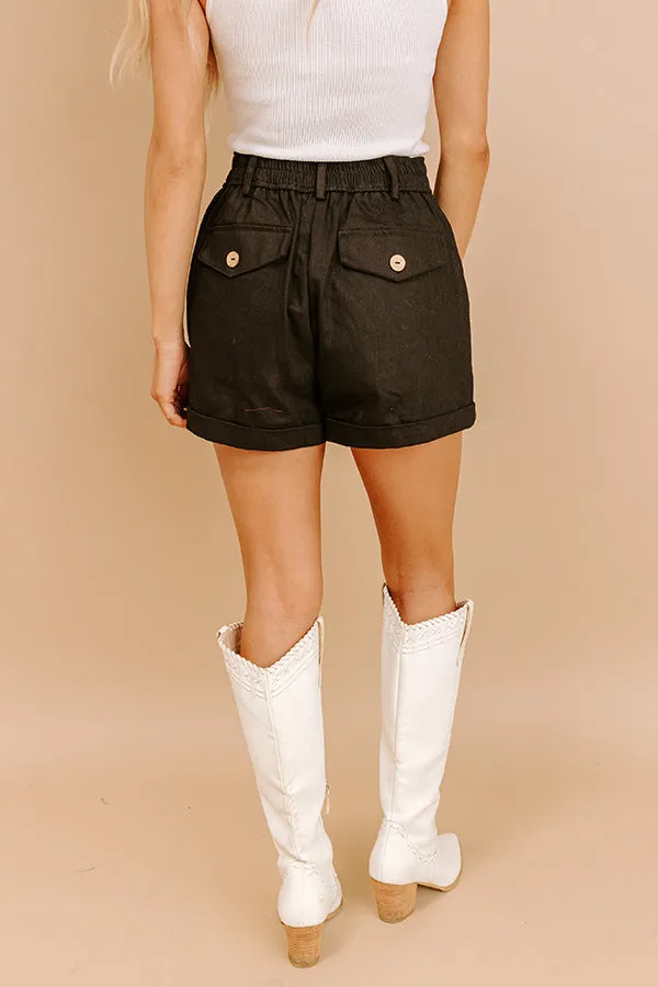 The Taylor High Waist Shorts in Black sold by Impressions product image thumbnail 4