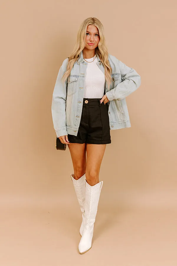 The Taylor High Waist Shorts in Black sold by Impressions product image thumbnail 2