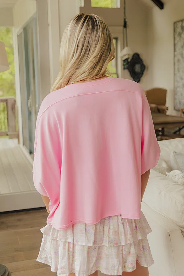 Sunny Muse Oversized Tee in Pink sold by Impressions product image thumbnail 4