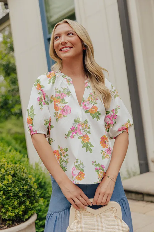 Sweet Court Floral Top made by Olivaceous