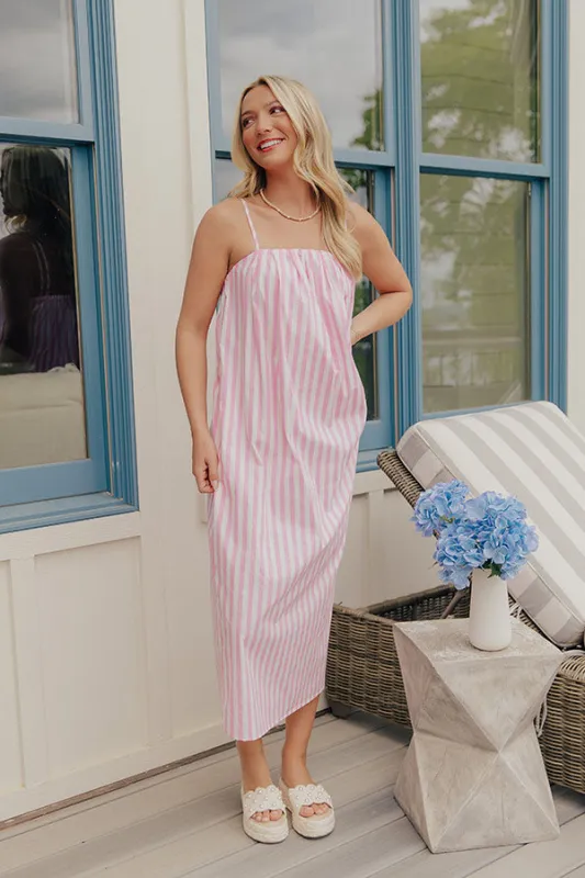 Pretty Day Stripe Midi Dress made by Wishlist