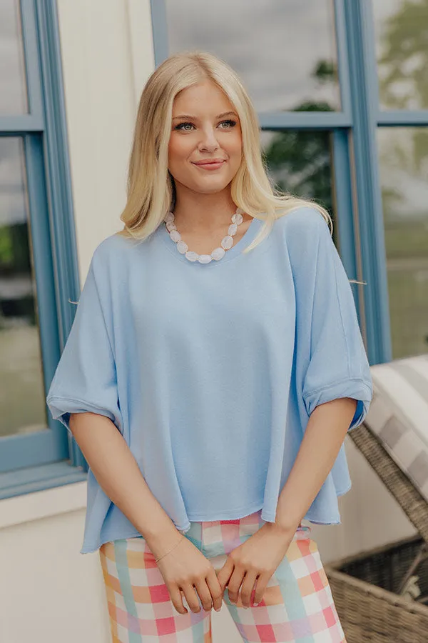 Sunny Muse Oversized Tee in Sky Blue sold by Impressions product image thumbnail 2