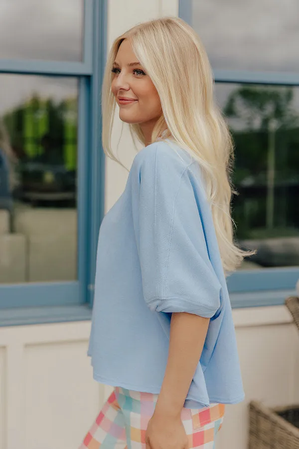 Sunny Muse Oversized Tee in Sky Blue sold by Impressions product image thumbnail 3