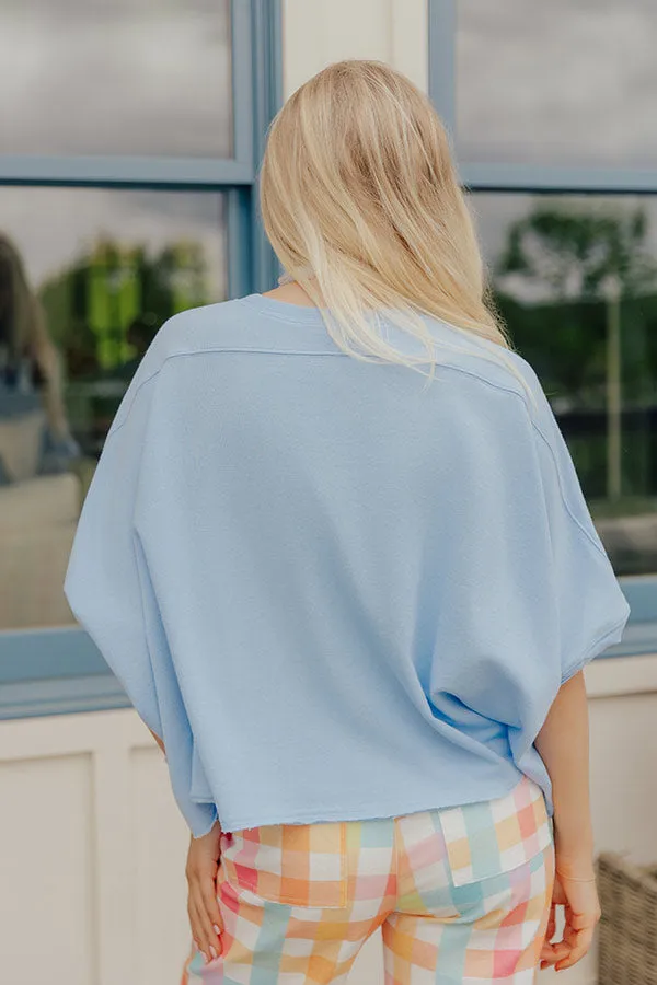 Sunny Muse Oversized Tee in Sky Blue sold by Impressions product image thumbnail 4