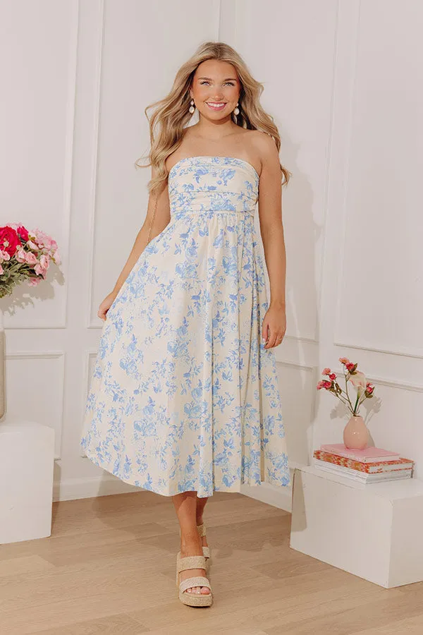 Venetian Garden Ruched Floral Midi Dress sold by Impressions product image thumbnail 3