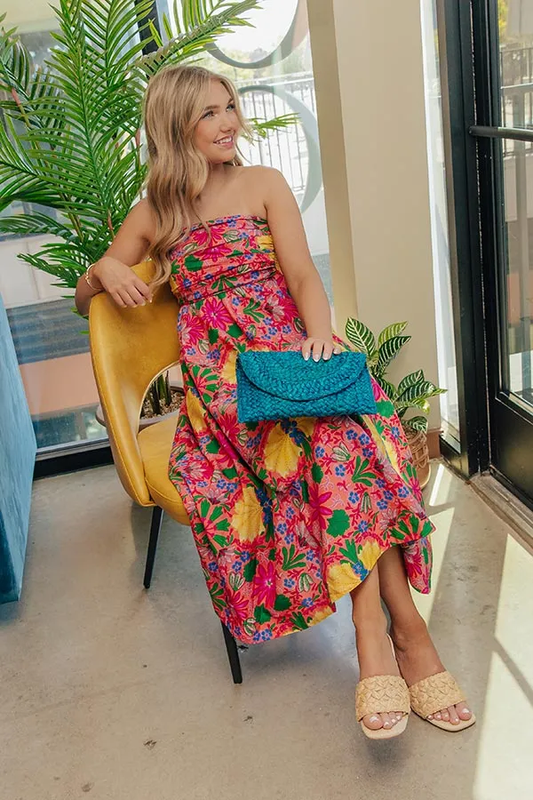 Fiesta Floral Ruched Midi Dress sold by Impressions