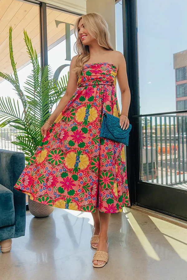 Fiesta Floral Ruched Midi Dress sold by Impressions product image thumbnail 2