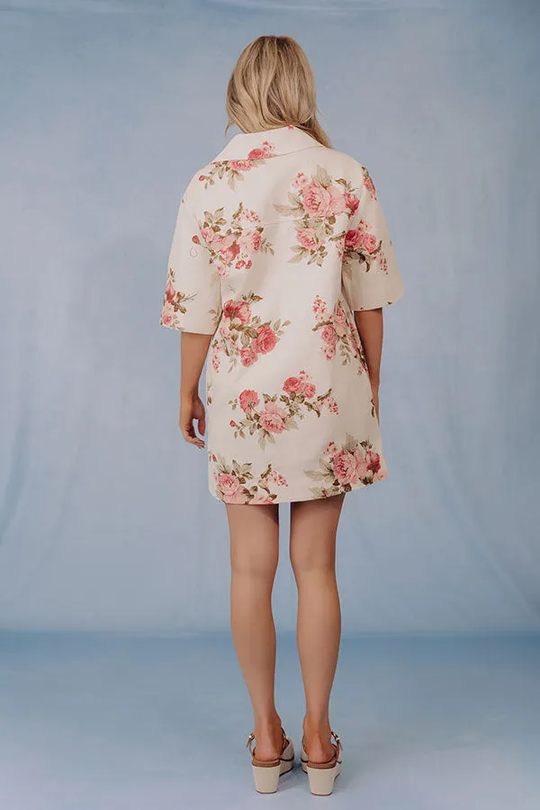 Rooftop Garden Floral Denim Mini Dress sold by Impressions product image thumbnail 5
