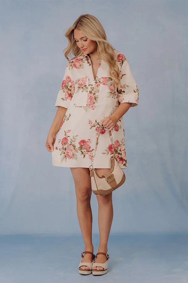 Rooftop Garden Floral Denim Mini Dress sold by Impressions product image thumbnail 2
