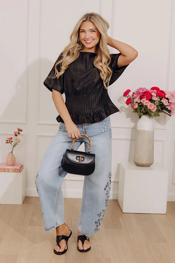 Elite Elegance Pleated Top in Black sold by Impressions product image thumbnail 5