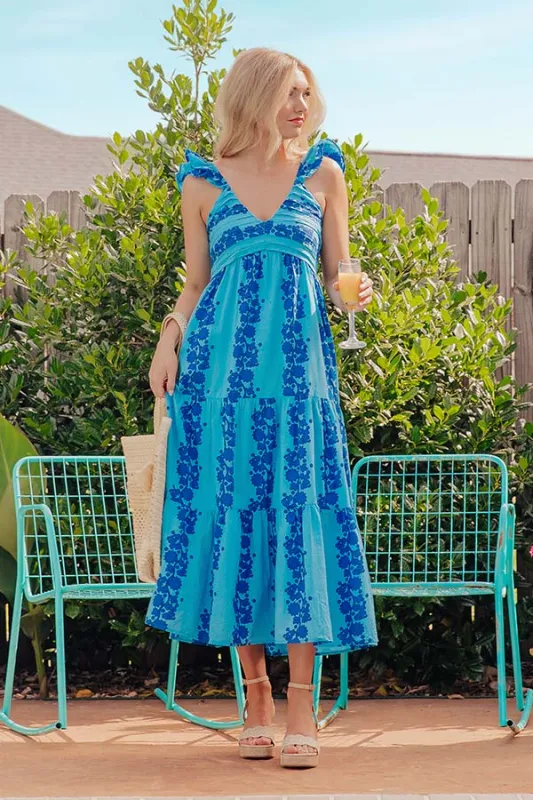 Capri Views Floral Midi Dress made by THML