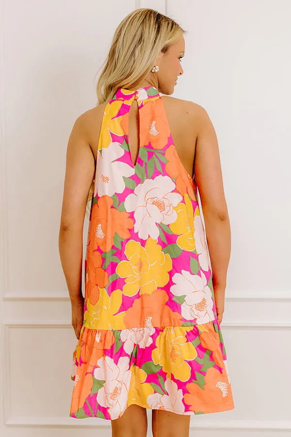 Gardenia Gorgeous Floral Mini Dress in Orange sold by Impressions product image thumbnail 5
