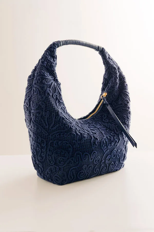 Micah Lace Hobo Bag in Navy sold by Impressions product image thumbnail 2
