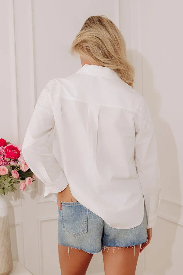Simply Serene Embroidered Button Up Top sold by Impressions product image thumbnail 5