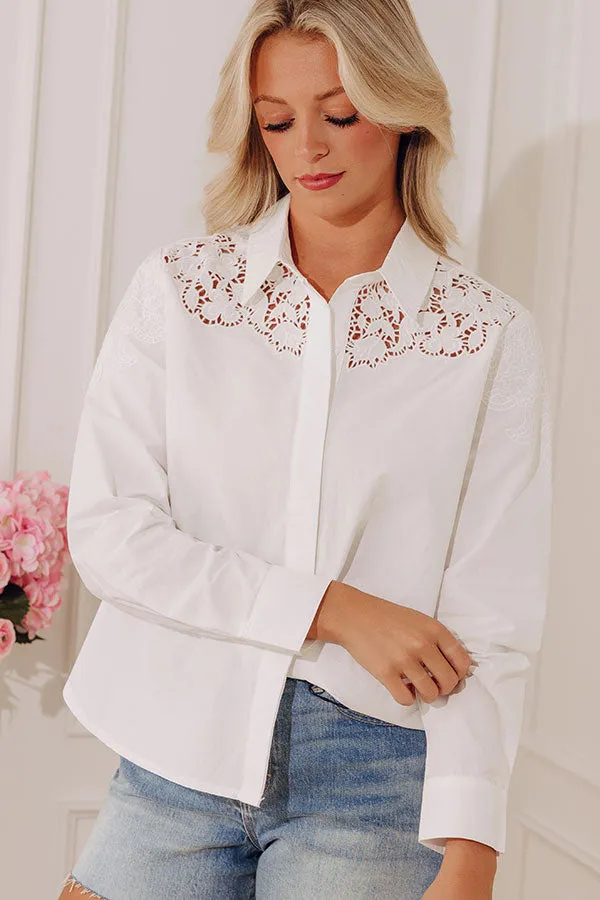 Simply Serene Embroidered Button Up Top sold by Impressions product image thumbnail 2