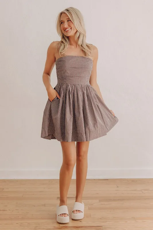 French Cottage Gingham Mini Dress made by Pinch