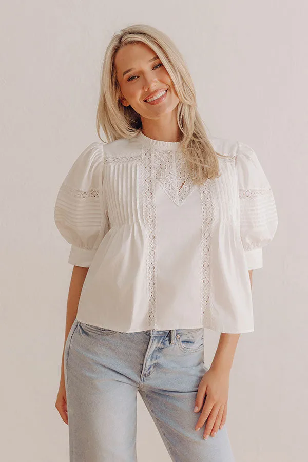 Love in the Details Pleated Top in White sold by Impressions product image thumbnail 2