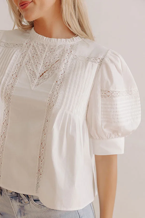 Love in the Details Pleated Top in White sold by Impressions product image thumbnail 3