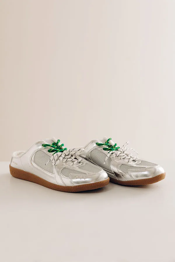 Margo Faux Leather Metallic Slip On Sneaker in Washed Silver sold by Impressions product image thumbnail 4