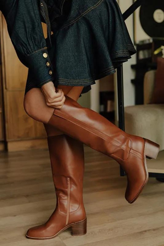 The Harriet Faux Leather Tall Boot made by Oasis Society