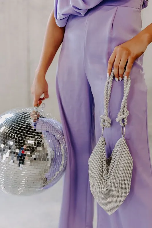Going Places Rhinestone Purse In Silver sold by Impressions