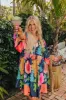 Floral Embrace Mini Dress in Navy Curves sold by Impressions