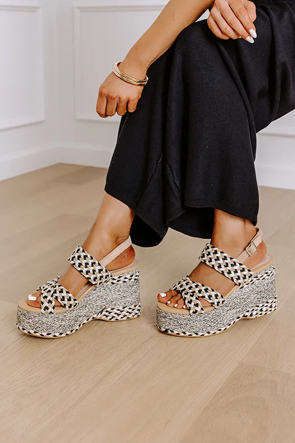 The Eloise Woven Platform Wedge in Black sold by Impressions product image thumbnail 3