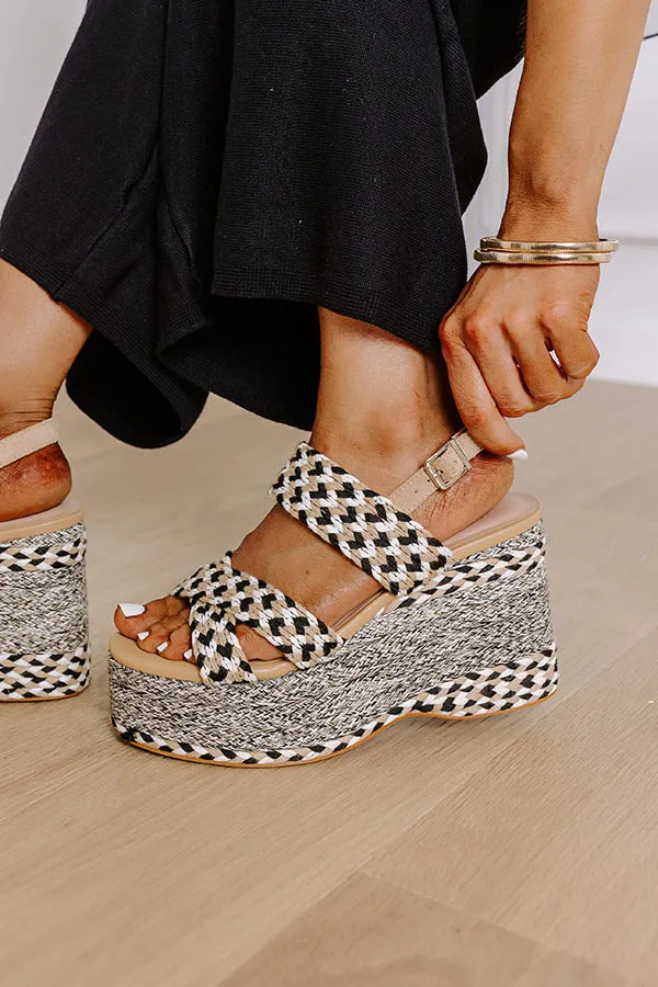 The Eloise Woven Platform Wedge in Black sold by Impressions product image thumbnail 4