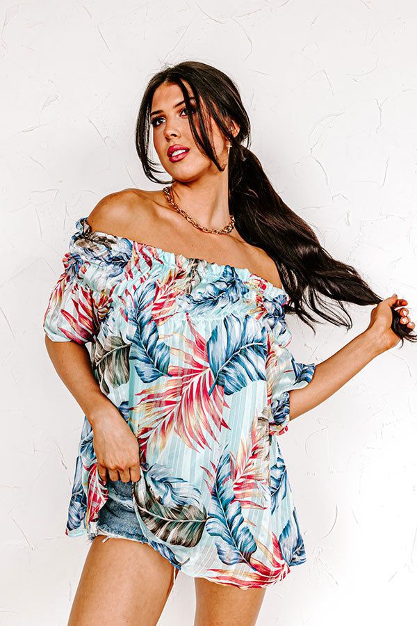 Made For Merriment Floral Shift Top in Limpet Shell sold by Impressions