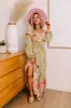 Blooming Meadow Floral Maxi in Pear sold by Impressions