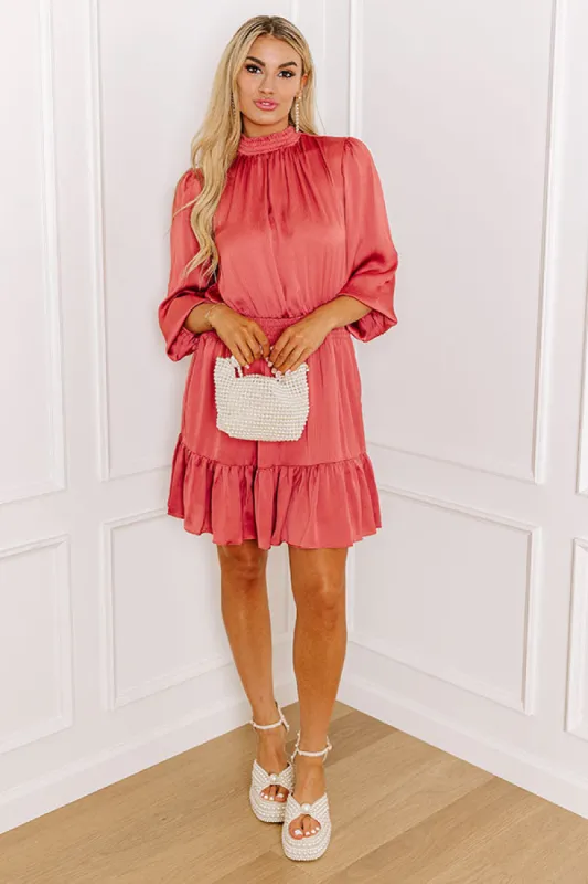 Living In The Moment Dress In Rustic Rose sold by Impressions