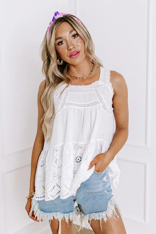 Floating On Cloud Nine Eyelet Top sold by Impressions