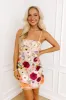 Stunning Views Embroidered Mini Dress In Pink sold by Impressions