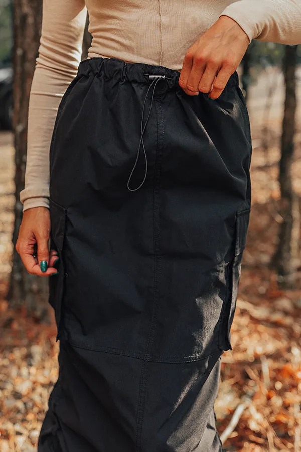 Cool Energy Cargo Midi Skirt in Black sold by Impressions product image thumbnail 3