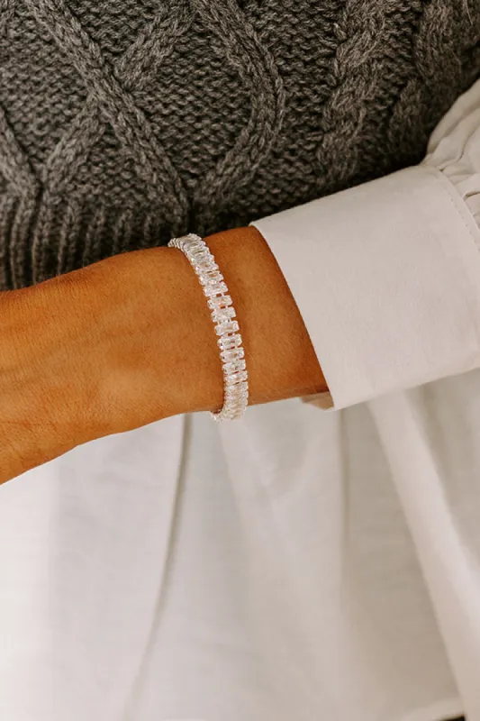 Feeling Glam Cubic Zirconia Cuff Bracelet in Silver sold by Impressions
