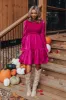 Gather The Courage Shift Dress In Fuchsia sold by Impressions