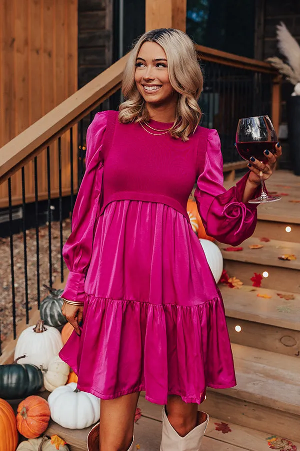 Gather The Courage Shift Dress In Fuchsia sold by Impressions product image thumbnail 3