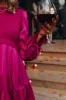 Gather The Courage Shift Dress In Fuchsia sold by Impressions