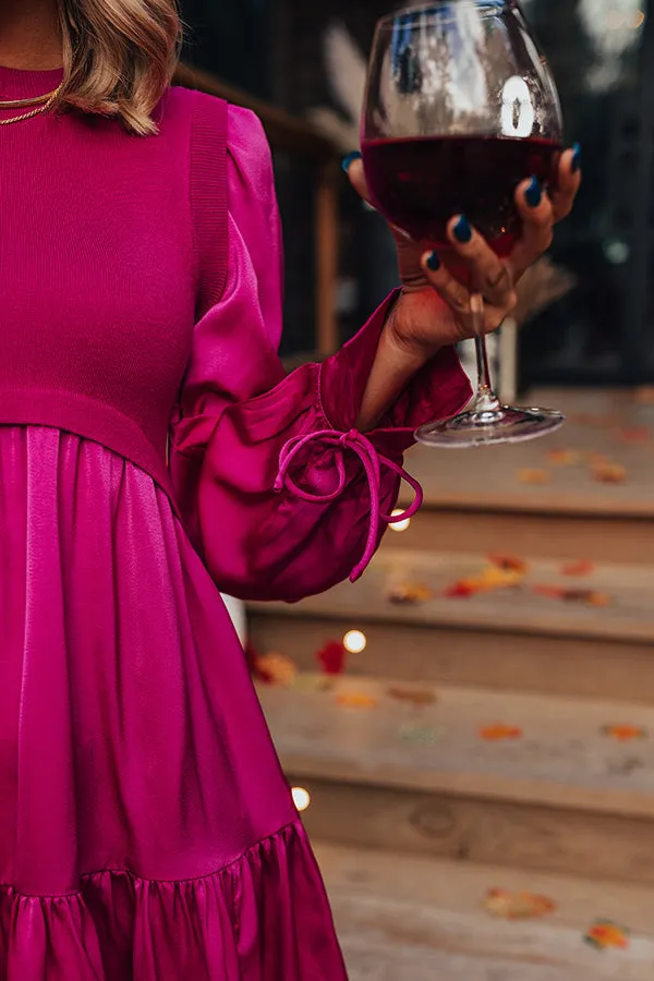 Gather The Courage Shift Dress In Fuchsia sold by Impressions product image thumbnail 4