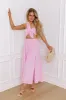 Sunshine Chic High Waist Skirt in Pink sold by Impressions