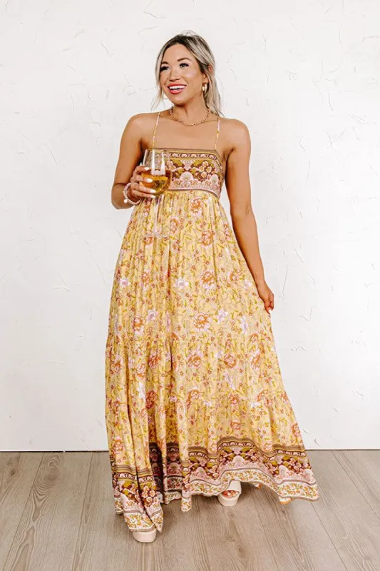 Everlasting Dreams Floral Maxi In Yellow sold by Impressions
