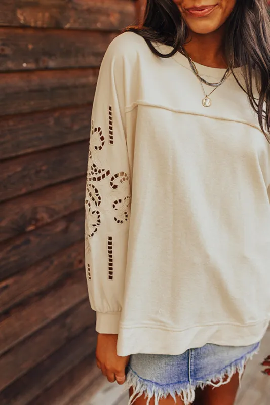 Ojai Afternoon Embroidered Top In Cream sold by Impressions