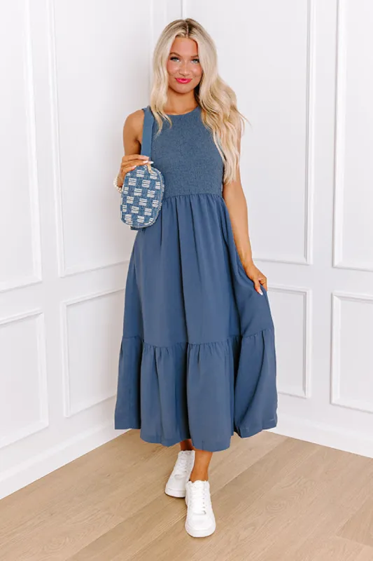 Oceanside Brunch Smocked Midi sold by Impressions