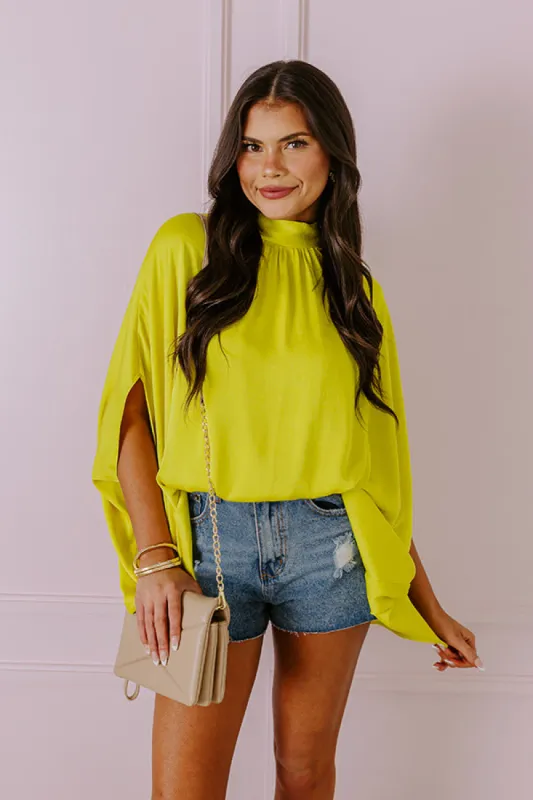 With You Always Shift Top In Chartreuse sold by Impressions
